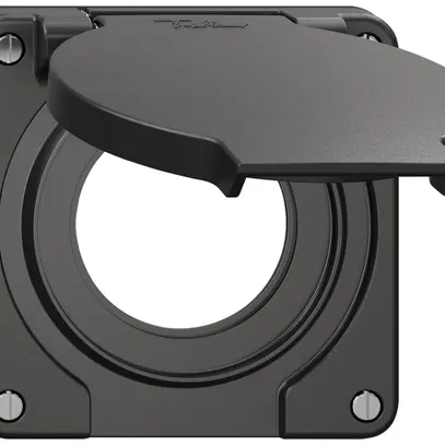 Couvercle Feller IP21 pour prise Schuko joint noir 87×87mm noir 