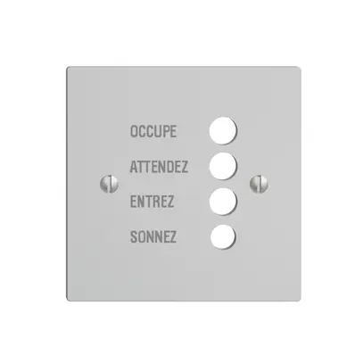 Placca frontale EDIZIOdue grigio chiaro, francese 