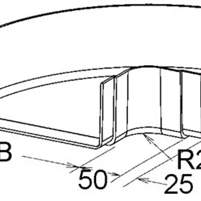 Angle horizontal EBO 300×80 