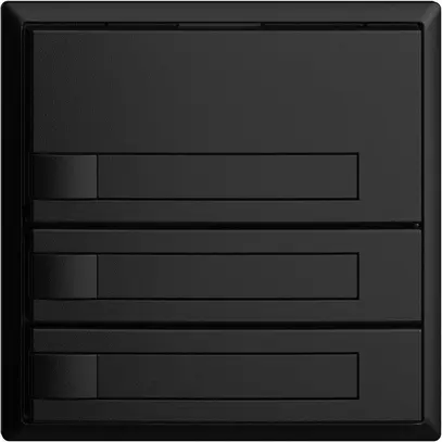 Pulsante INC KNX 3×EDIZIOdue nero RGB senza LED con inserto carta 