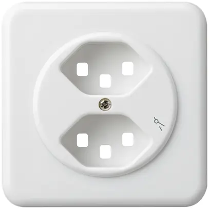 Kit frontale INC per presa Hager basico 2×tipo 23 1×S G bianco 