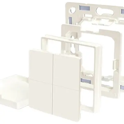 Montageadapter Shelly Wall Adapter Busch-Jaeger 46×13mm weiss 