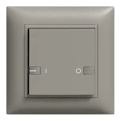 Poussoir ENC ZEP 1c/1t ON-OFF avec LED EDIZIOdue gris foncé 