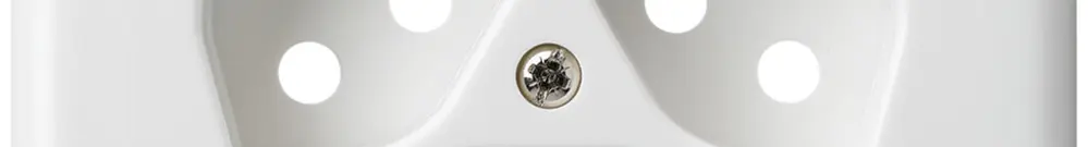 Placca di copertura basico 3×tipo 13 bianco con protezione bambini 