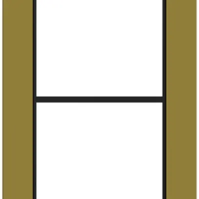 Telaio di copertura SIDUS 2×1 ottone 