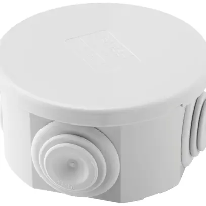 Boîte de dérivation AP GEWISS Ø74×41 couvercle à broches IP44 s.h. gris 