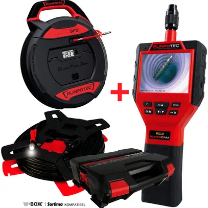 Kit telecamera d'ispezione RUNPOTEC 1×RC2 e 1×GF3 30m 