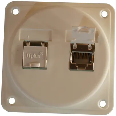 Scatola cat.6 IK 2p.2RJ45/s bianco 