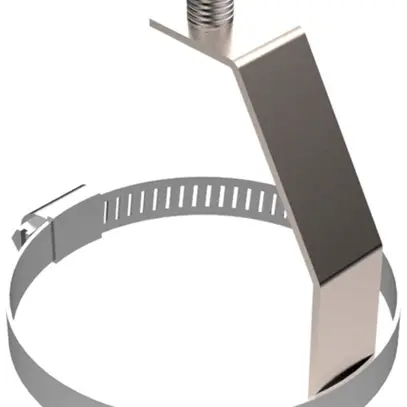 Supporto Erich Schwegler FSK-PE per cappa terminale Ø90mm grigio 