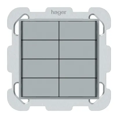 Pulsante KNX INC KAL 8×tasti 8×punti azionamento LED grigio 
