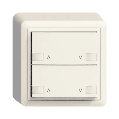 Poussoir AP ZEP mot. 2c/2t stat. centr/sec. EDIZIOdue blanc 