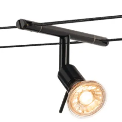Luminaire sur câble SLV SYROS pour TENSEO, GX5.3 50W IP20 noir 
