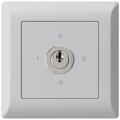 Interruttore rotativo INC kallysto.line 2/1L grigio chiaro con serratura Kaba 8 