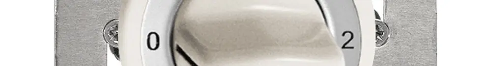 UP-Drehschalter FH 5/2P weiss mit Drehgriff 