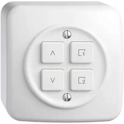 Stazione sec.tapparelle AP STANDARDdue Wiser SNAPFIX® 1 scena 4 tasti WLAN bi 