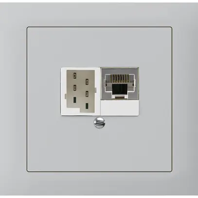 Scatola INS kallysto 1×RJ45s+1×TT83 grigio chiaro 