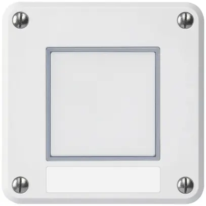 Contact à poussoir de sonnerie ENC Hager robusto IP55 avec plaquette blanc 