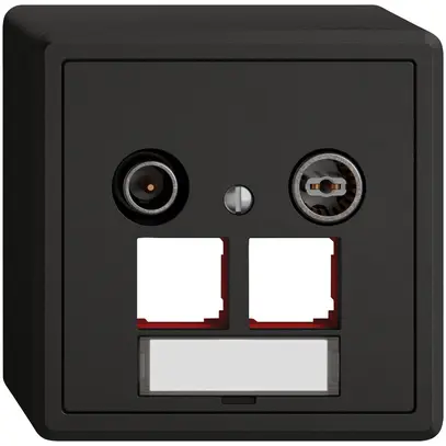Prise multimédia AP TV-R EDIZIO.liv SNAPFIX® EASYNET p.2×RJ45 S-One 11dB no 