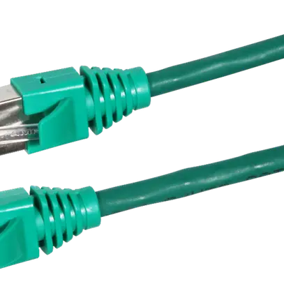 Câble de raccordement S-UTP 2RJ45 0.5m vert sans halog. 