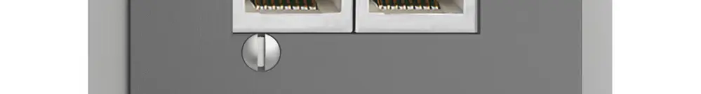EB-Dose 2×RJ45/s 8P par. EDIZIOdue dunkelgrau, R&M swissline 