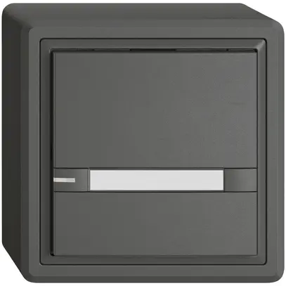 Pulsante universale AP EDIZIO.liv UNI SNAPFIX® 5…48V c.LED 1× com.2T targ.grs 