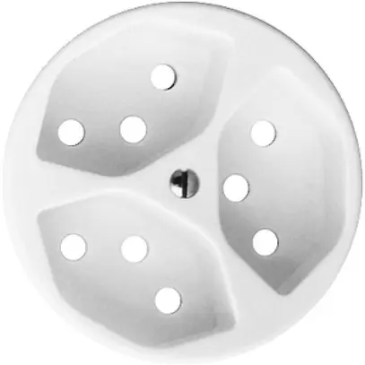 Kit frontale FH per presa 3×T13S bianco 