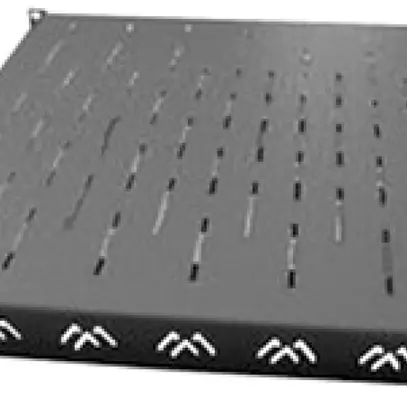Support pour appareils lourd 19" APRANET VARIplain, T=455…780mm ≤150kg, noir 