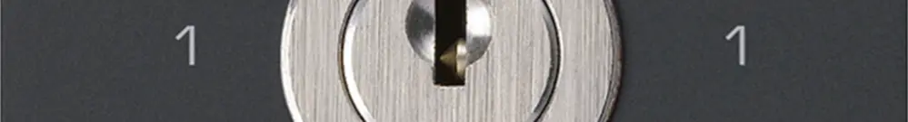 Intérieur interrupteur à clé kallysto 0/2L noir avec serrure Kaba 8 