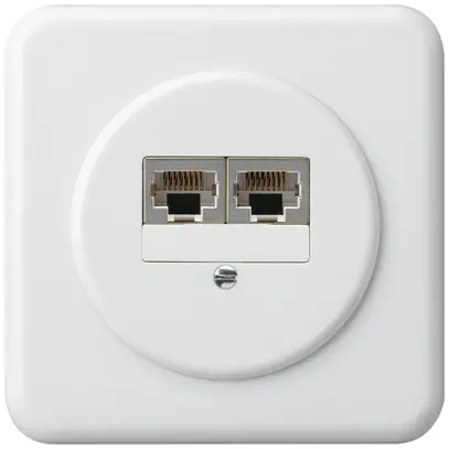 Boîte de raccordement ENC basico 2×RJ45s séparé CUC blanc 
