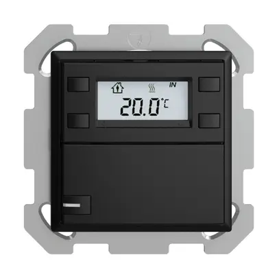 Pulsante RTH INC KNX 1×EDIZIOdue FM nero, con LED RGB 