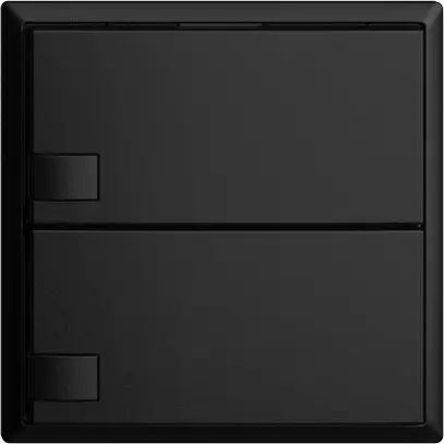 Pulsante INC KNX 2×EDIZIOdue nero RGB senza LED 