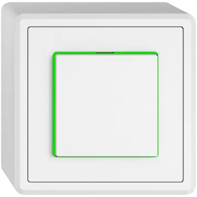 Interrupteur à poussoir lumineux AP EDIZIO.liv SNAPFIX® 3/1L lent.lat.LS ve bc 