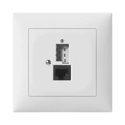 Presa INC SIDUS B T+T/1×RJ45 bianco 