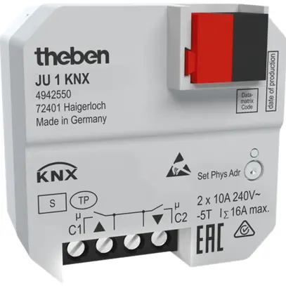 Attuatore di persiana INC Theben JU 1 KNX 1-canale 