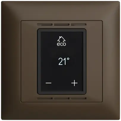 Thermostat d'ambiance EDIZIOdue FMI coffee, avec écran, chauff.sol&conv. 