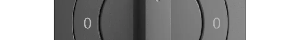 Kit front. 0-Manuale-0-Aut.grigio scuro EDIZIOdue 60×60mm per interr.rot 