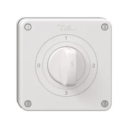 Interrupteur rotatif NUP NEVO, 5/1L, avec manette, KS, 0-1-2-3, blanc 
