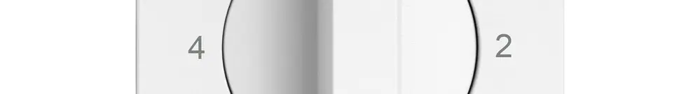 Montageset EDIZIO.liv SNAPFIX® f.Drehschalter m.Griff 4-1-2-3 ws 