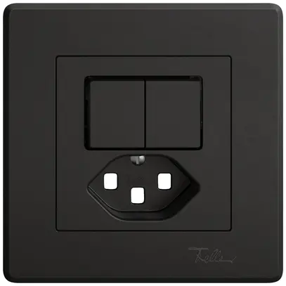 Kit di montaggio INC EDIZIO.liv SNAPFIX® per combi.T23 con 2 tasti ne 