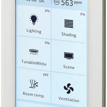 Écran tactile KNX ENC Siemens Touch Control TC5 UP 205/12, blanc 