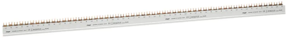 Pettine di raccordo Hager 4P+N 3L forca 35mm² 125A 996.8×14mm bianco 