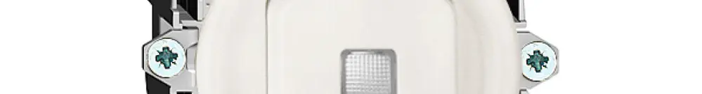 Interrupteur poussoir lum. 3/2L blanc FH, contrôle, LED jaune 