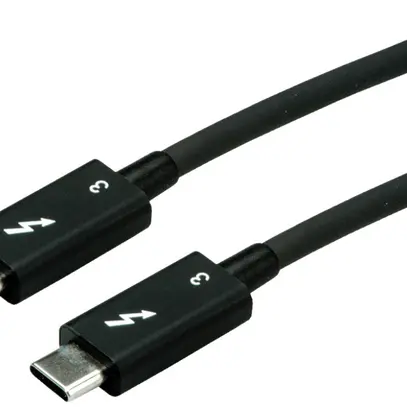 Cavo USB ROLINE USB-C/USB-C (Thunderbolt 3/USB 3.1) 40Gbit/s 100W nero 0.5m 