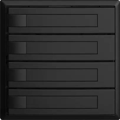 UP-Universaltaster 4×1T Schraubklemme EDIZIOdue schwarz, mit Papiereinlage 