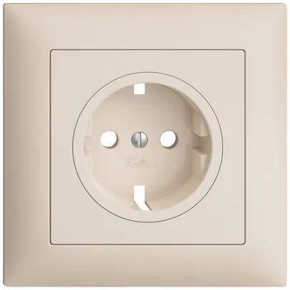 Kit frontal ENC Feller EDIZIOdue pour prise Schuko 88×88mm crema 