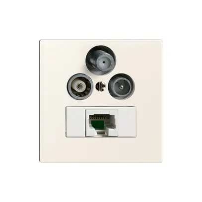 UP-Antennendose TV-R-SAT Edue 1×RJ45 8P UTP weiss 