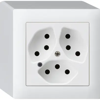 Presa AP Hager kallysto 3×T13 illuminato Q bianco ultra 