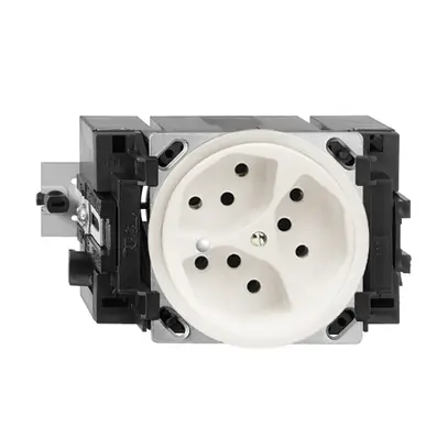 Presa INS FH 3×T13 bianco 53mm con LED verde 