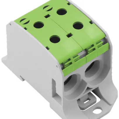 Blocco di distribuzione Weidmüller WPD 231 2×95/2×95mm² 155A 1000V TS35 verde 