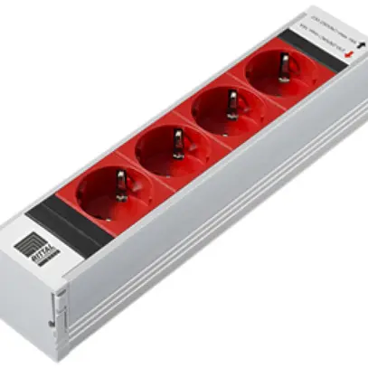 Distributore di corrente Rittal DK 7856.240 250mm 4×SCHUKO 230V 16A rot 